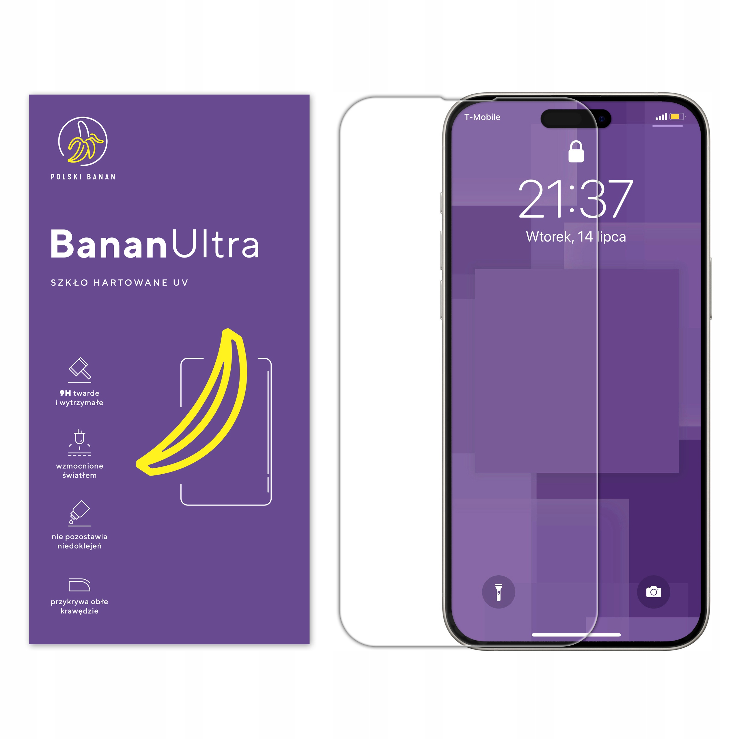 Tvrdené sklo Polish Banana pre Apple iPhone 15 Pro Max 1 ks.